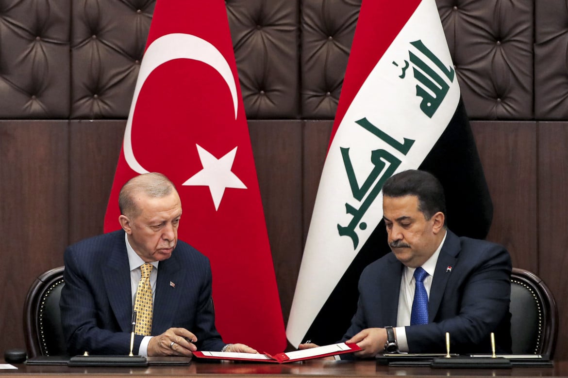 Erdogan e al-Sudani a Baghdad il 22 aprile Ap/Ahmad Al-Rubaye