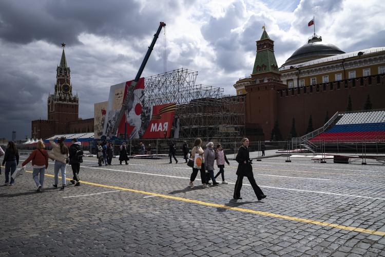 Preparativi della parata del 9 maggio a Mosca, foto Ap