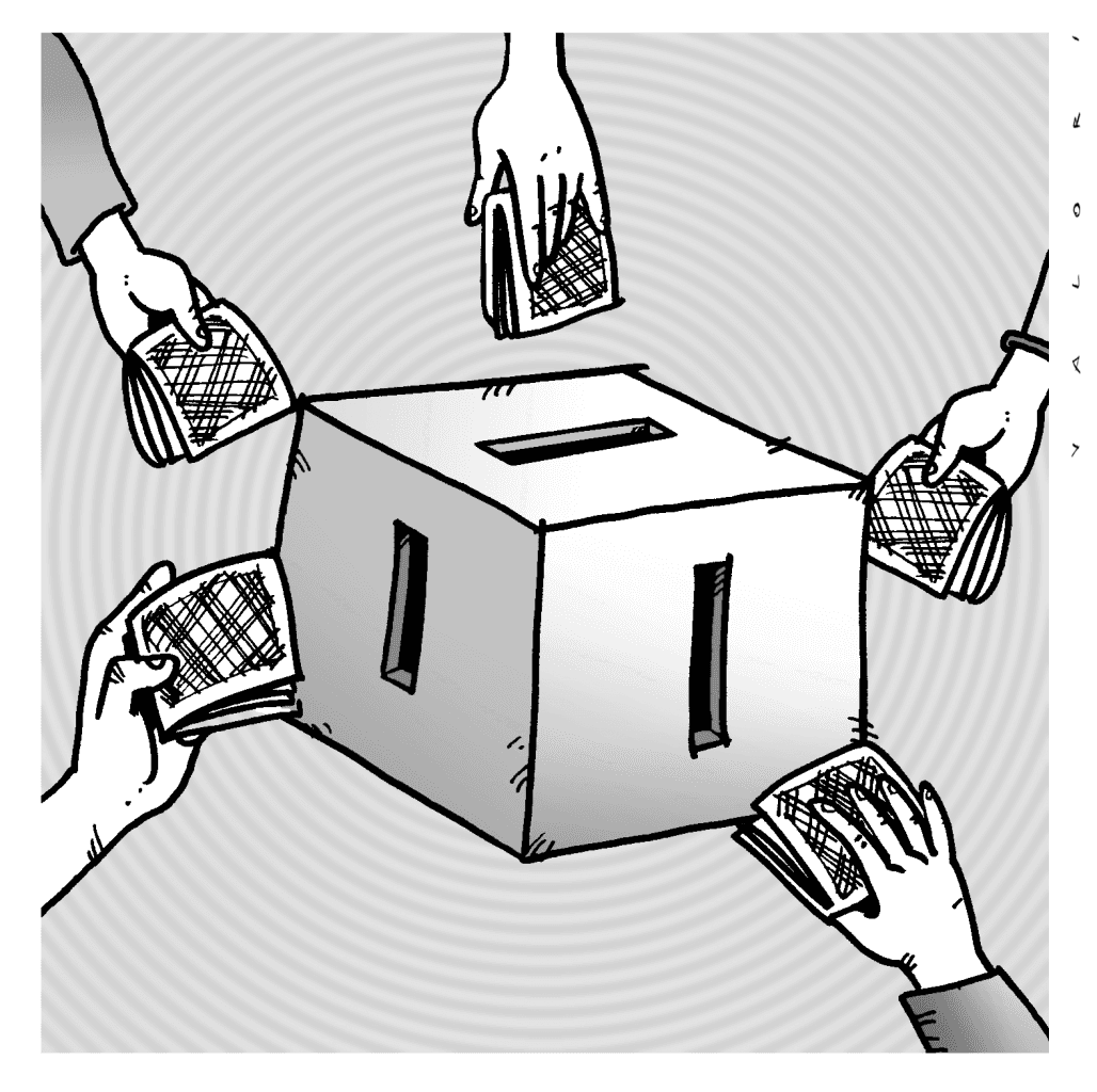 Elezioni, illustrazione di Ludovica Valori