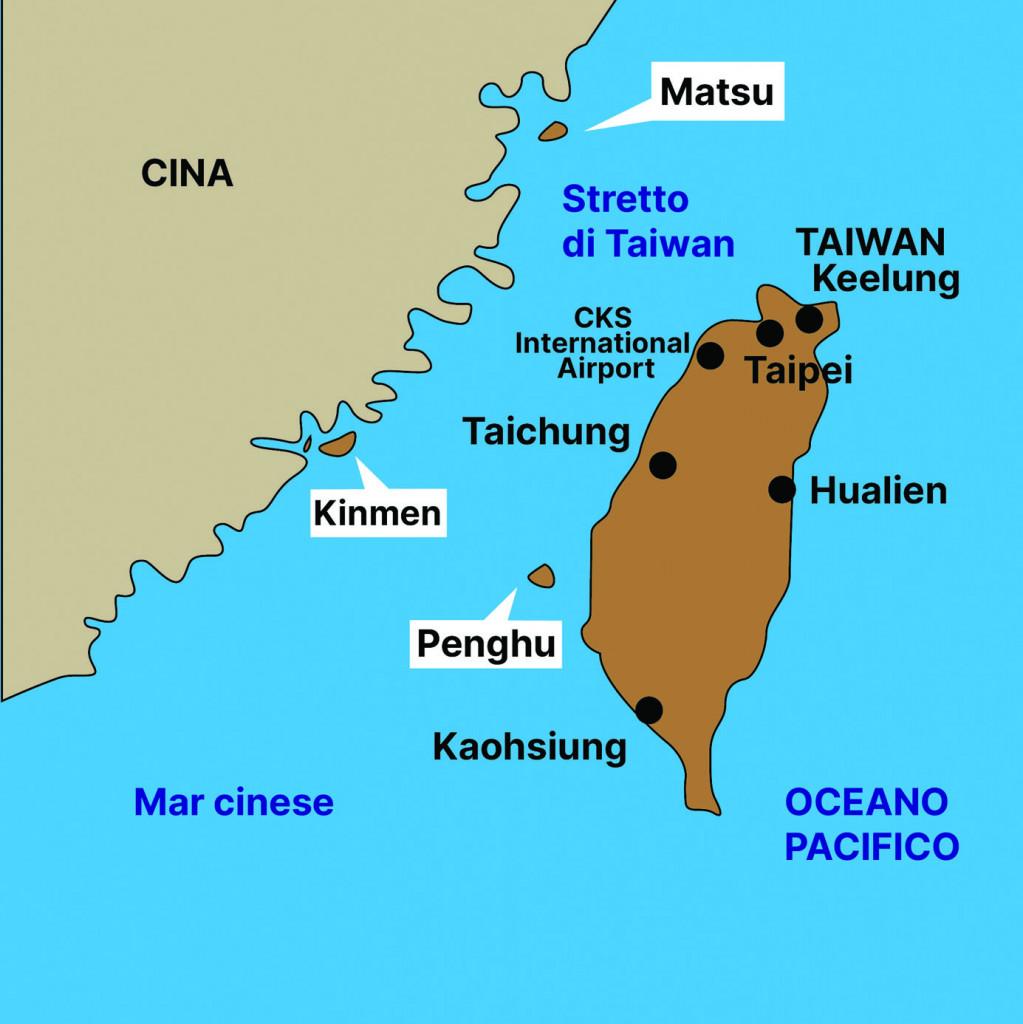 Le isole di confine fra le due sponde dello Stretto, che si sentono cinesi