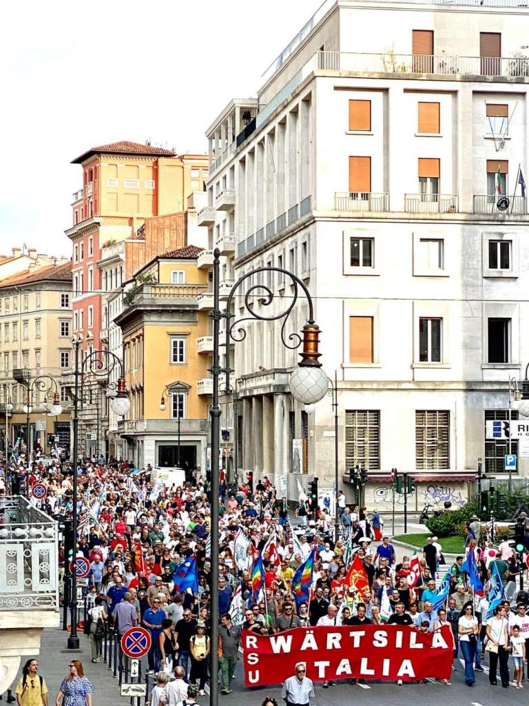 «No delocalizzazioni»: Trieste in piazza per salvare Wärtsilä