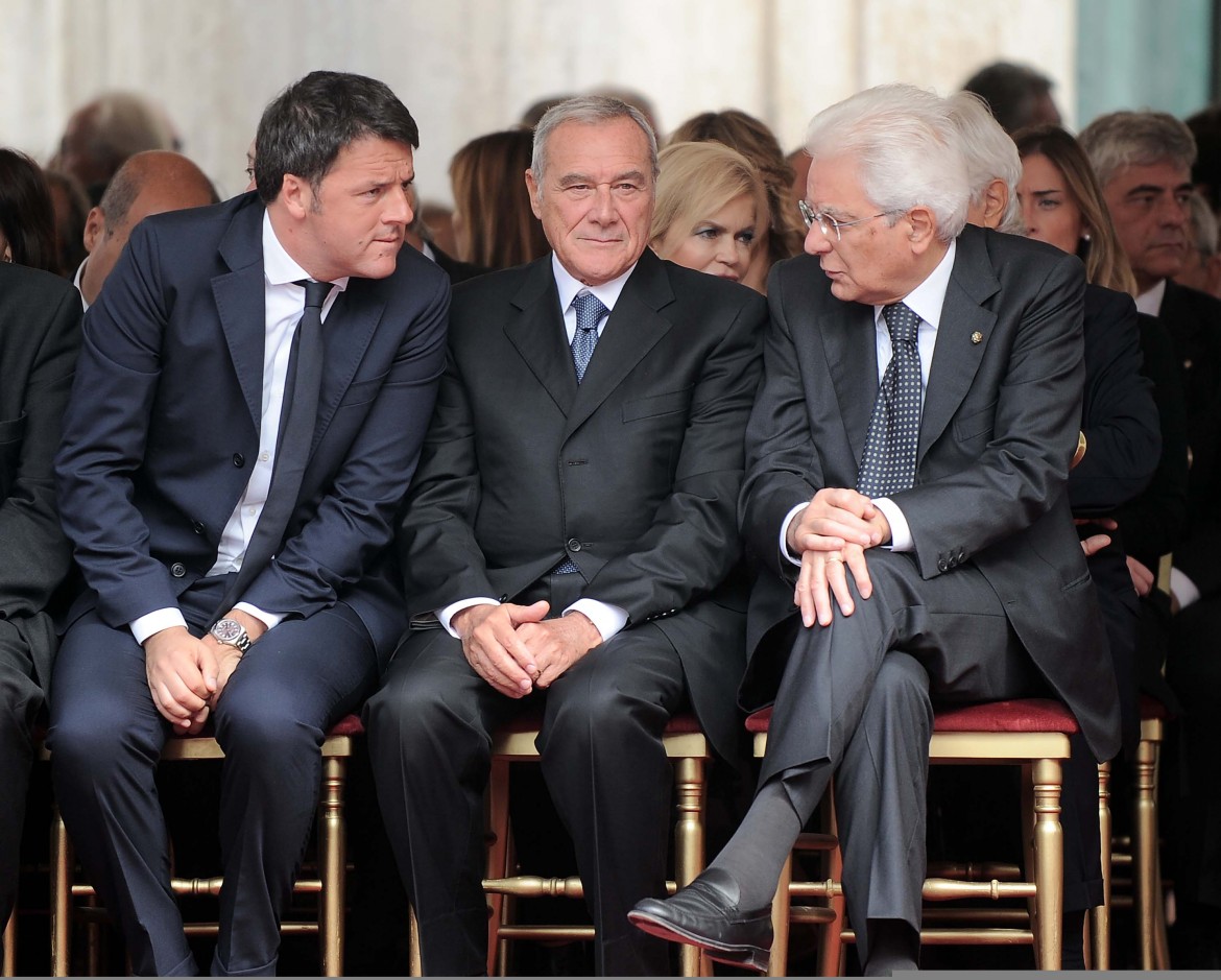 funerali ingrao montecitorio renzi grasso mattarella foto vincenzo livieri lapresse