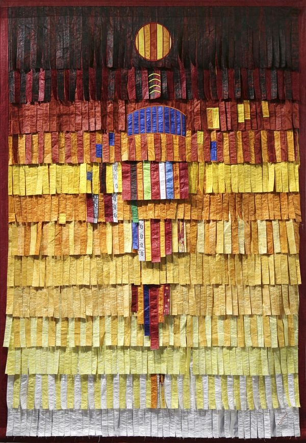 Abdoulaye Konaté, Homme du Sahel, 2015, Textile, Courtesy Primo Marella Gallery - Milano