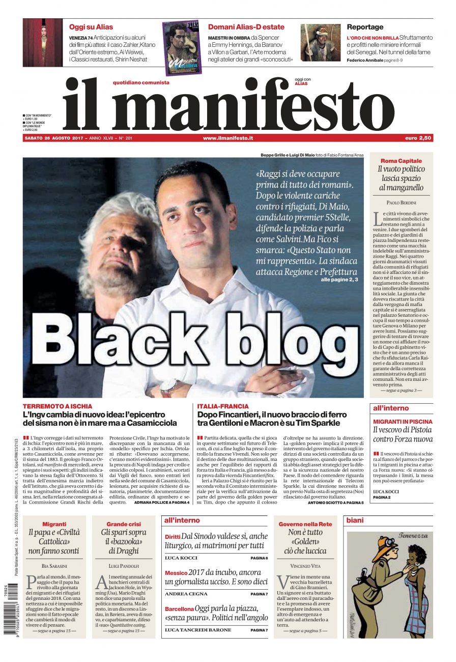 il manifesto del 26 agosto 2017