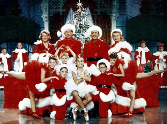 Una scena dal film «White Christmas» di Michael Curtiz, con Bing Crosby e Danny Kaye