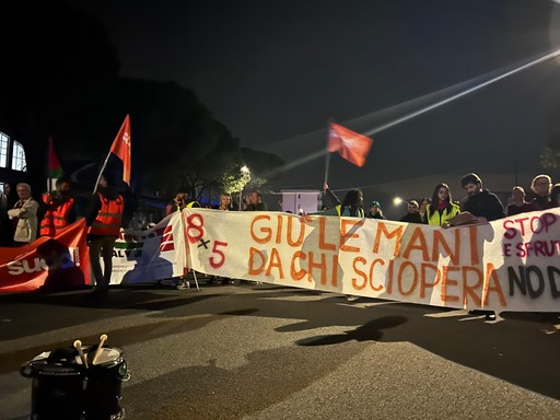 La manifestazione dopo l'assalto squadrista a Seano