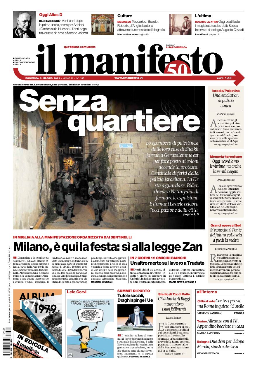 Il manifesto di oggi