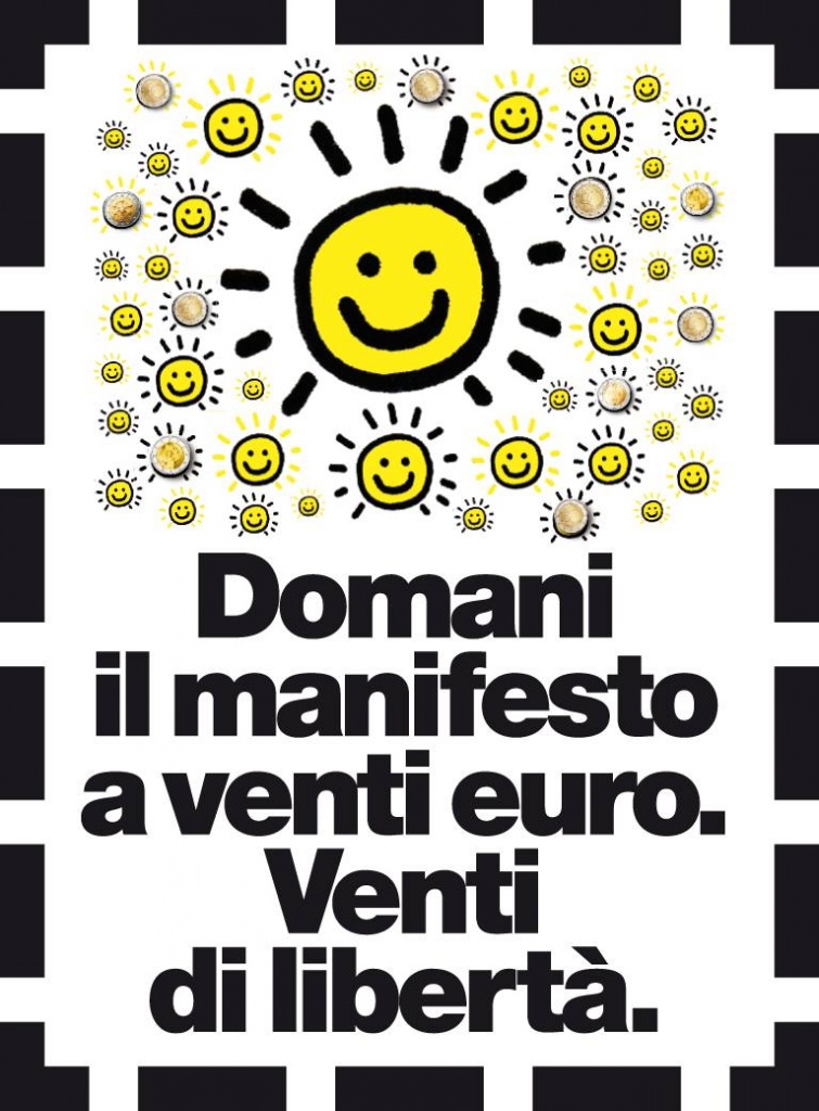 Giovedì 13 novembre il manifesto in edicola a 20 euro