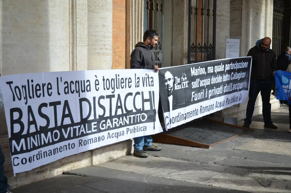 Roma, il comune è moroso ma l’Acea taglia l’acqua a 300 persone