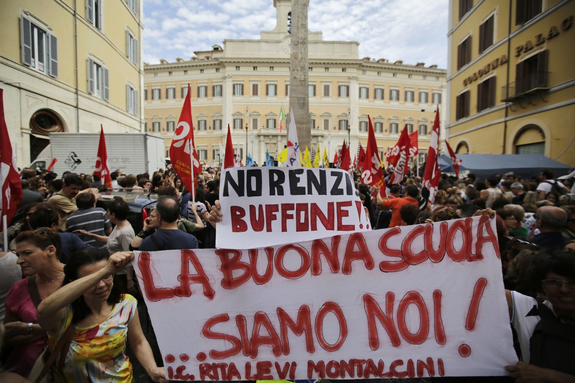 Scuola, la minaccia del premier