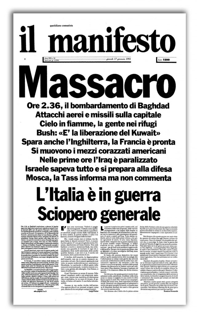 L’Italia è in guerra