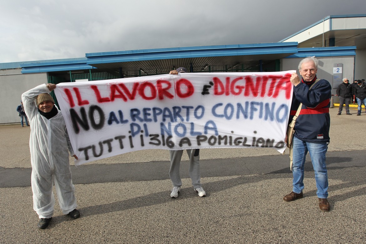 Operai desaparecidos simboli di Pomigliano