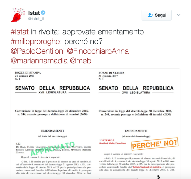 #OccupyIstat: i ricercatori precari dirottano l’account twitter per un’ora e dieci