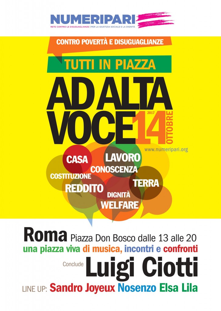 Ad alta voce contro le diseguaglianze in trenta città