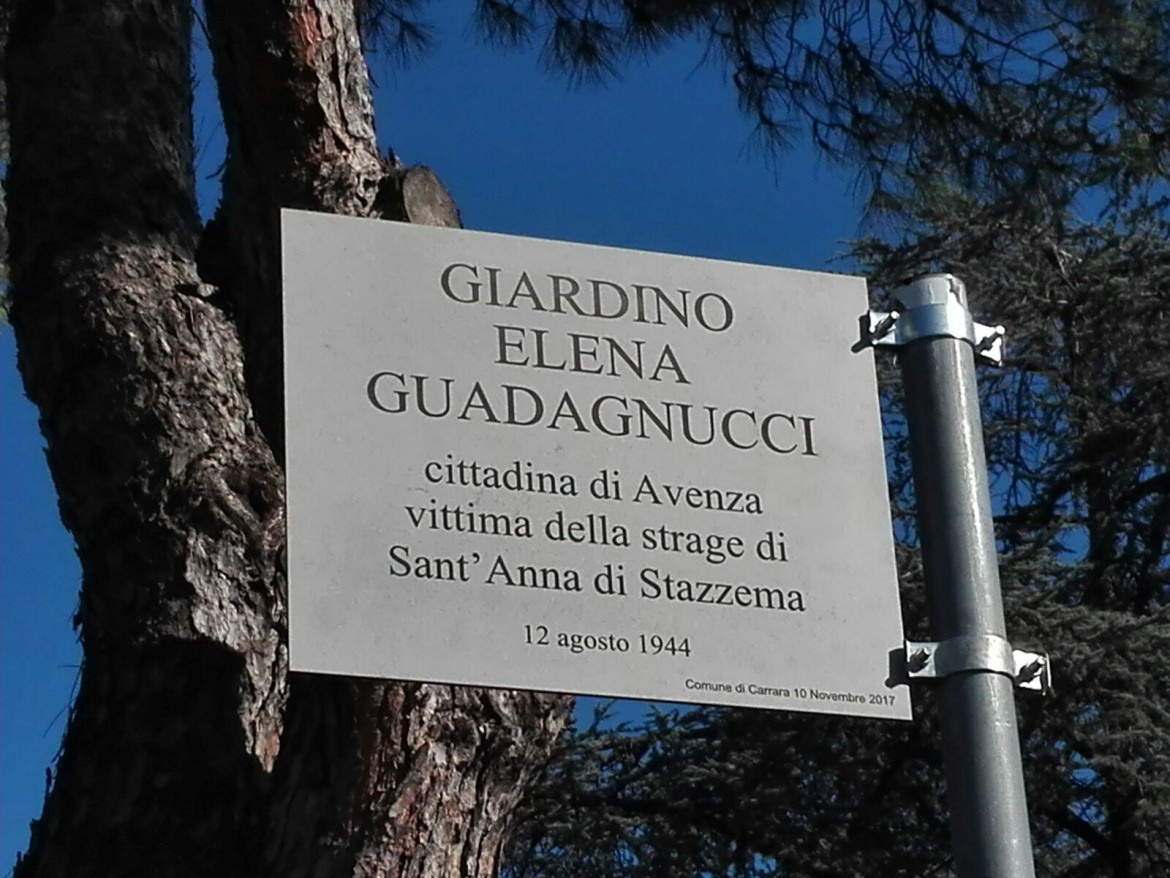 Il giardino di Elena, bel fiore della pace da Sant’Anna di Stazzema ad Avenza