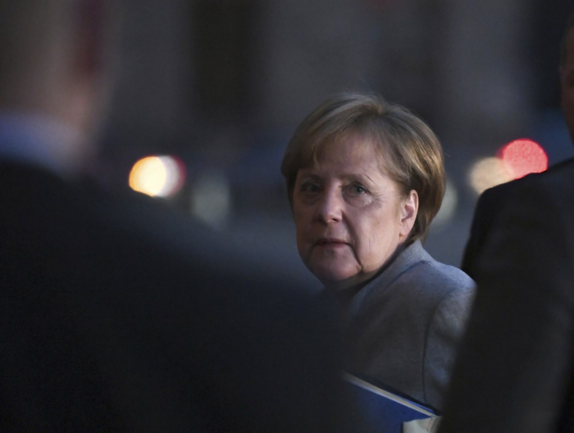 La cancelliera Angela Merkel a colloquio con il presidente Frank-Walter Steinmeier