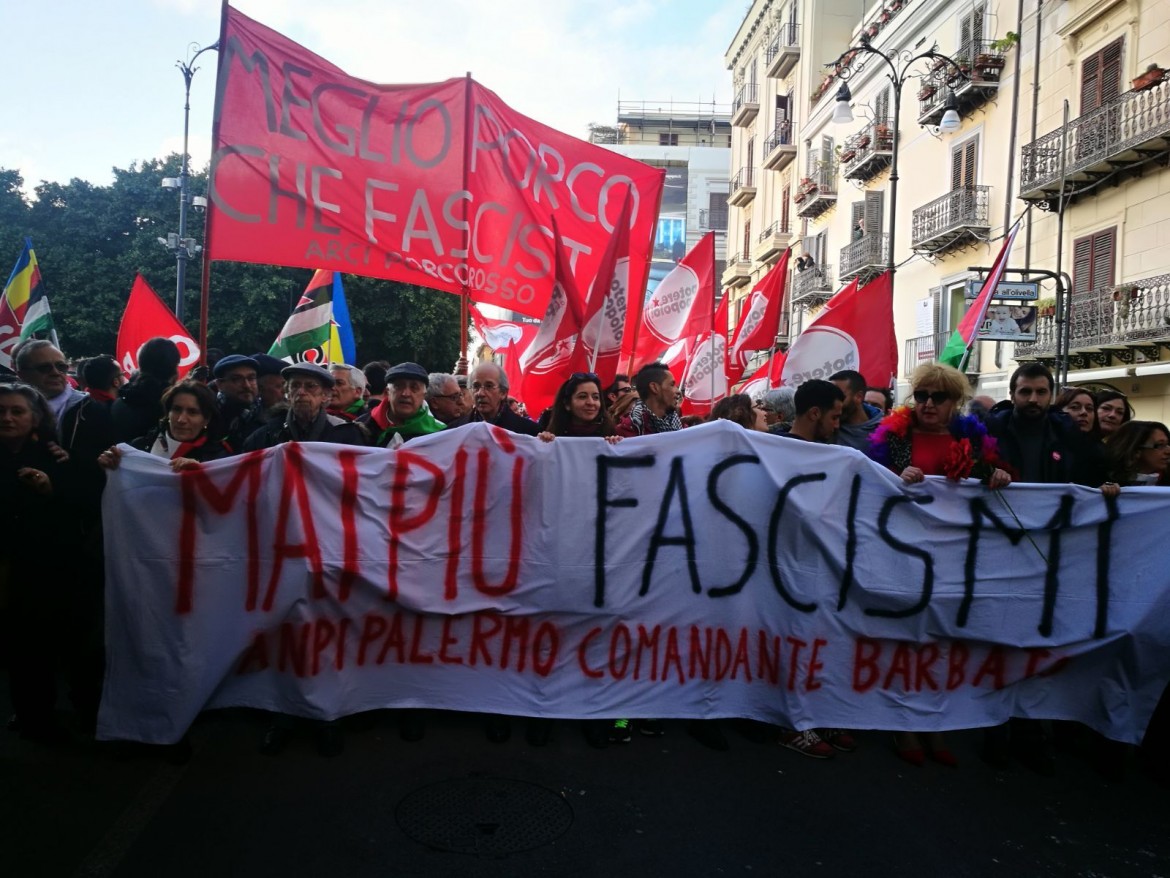 Palermo, manifestazione antifascista