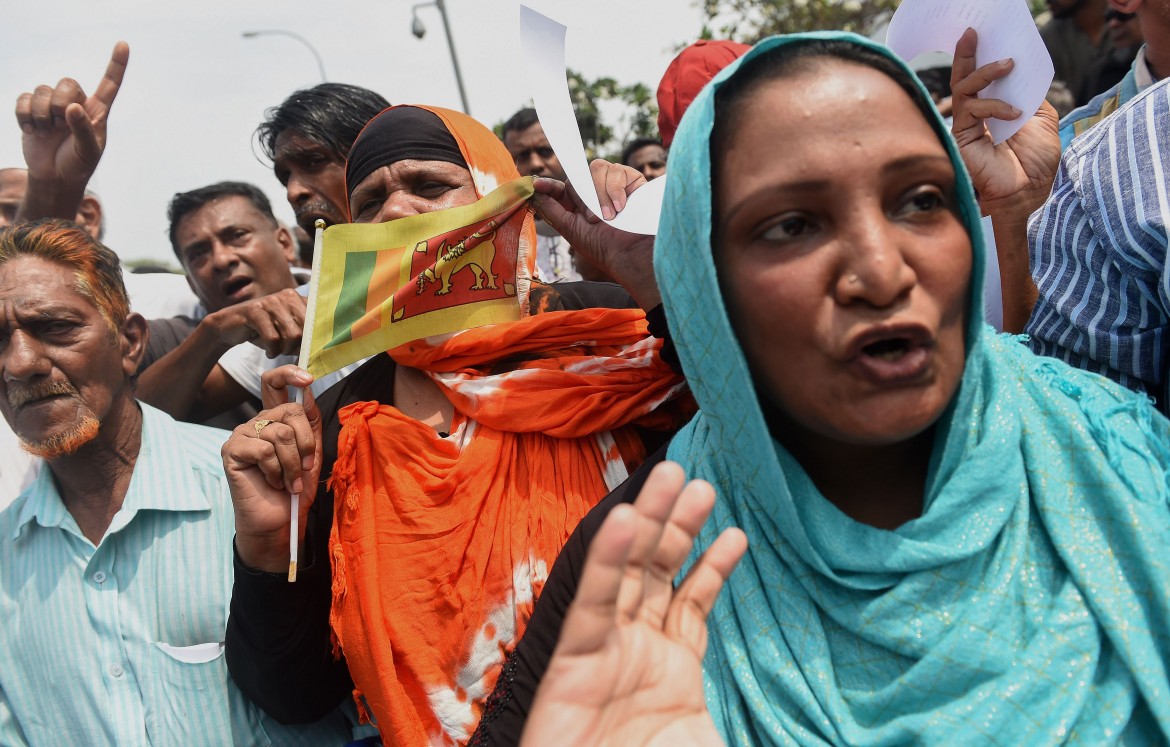 Le lacrime musulmane in Sri Lanka