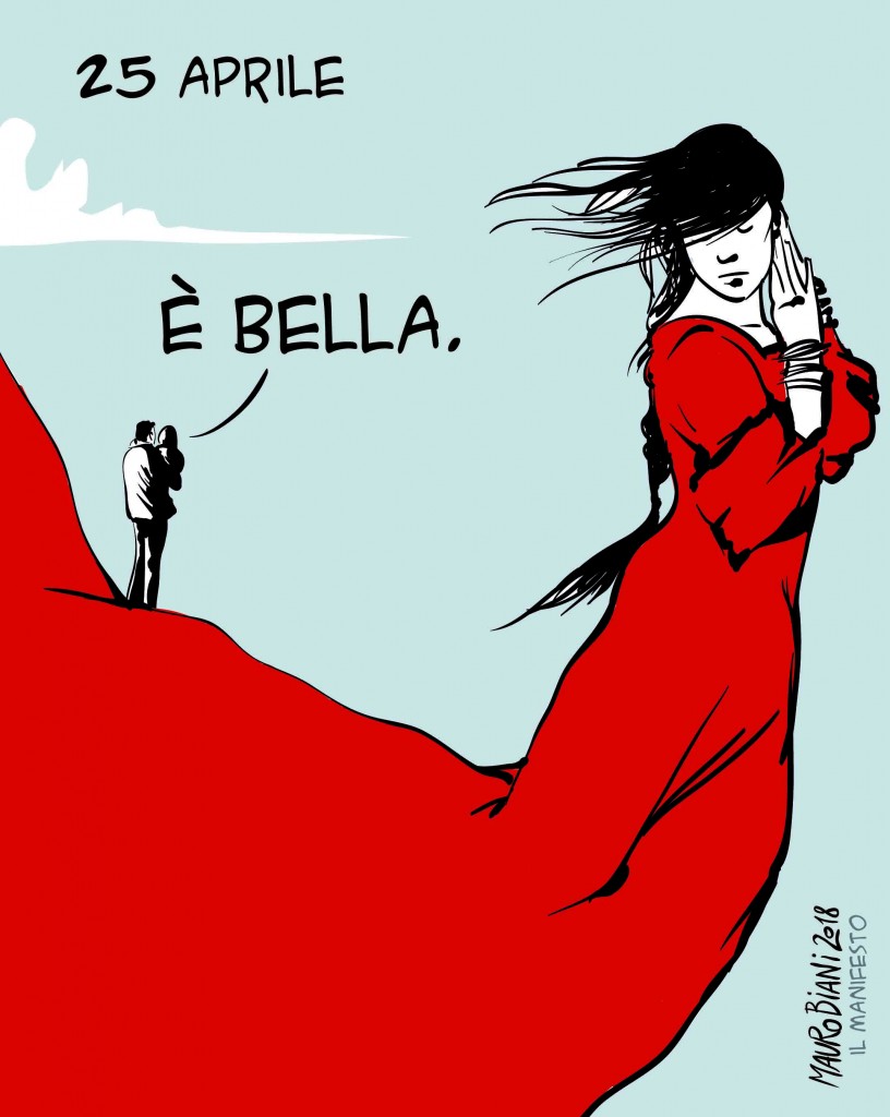 25 aprile la liberazione è bella vignetta biani il manifesto