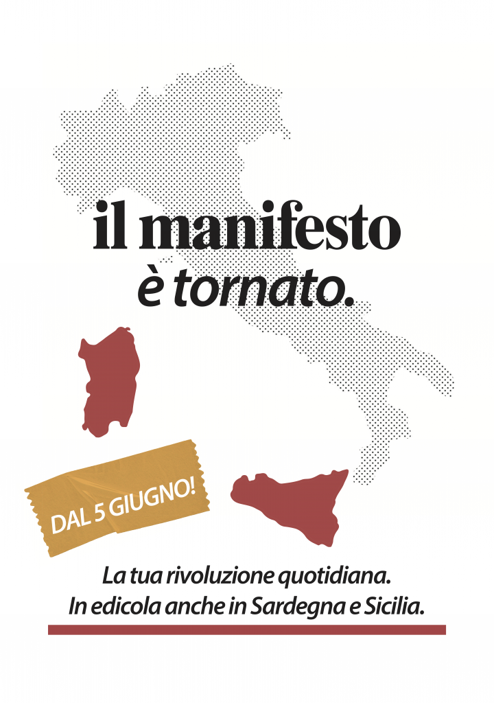 dal 5 giugno il manifesto in edicola sicilia e sardegna