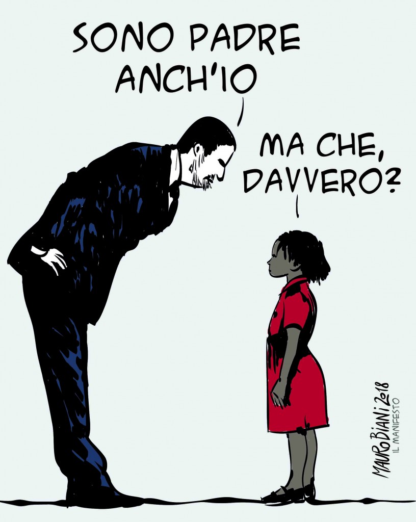 salvini-padre-migranti vignetta biani il manifesto