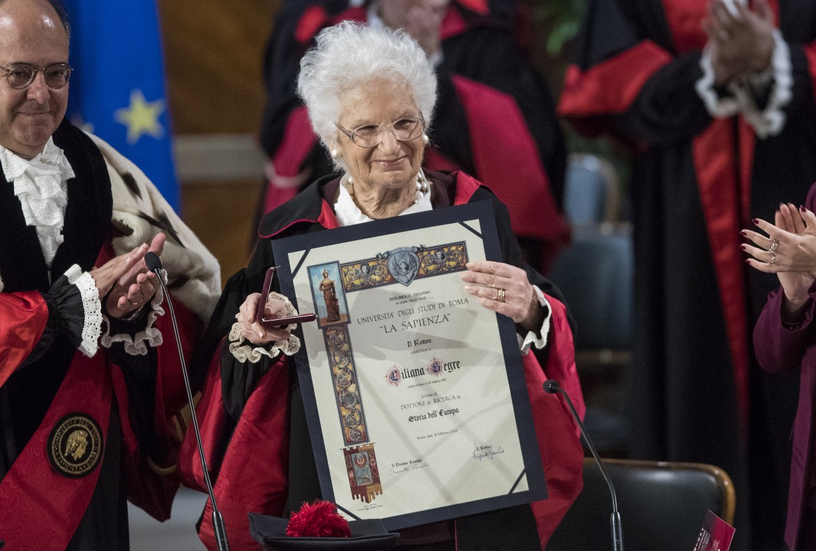 Segre alla Sapienza: «Contro l’odio servono cultura e conoscenza»