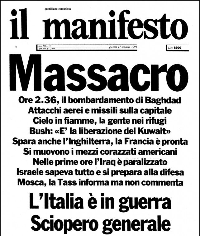 L’Italia è in guerra. Disertate