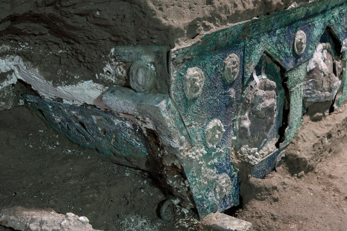 Pompei, il carro della vittoria del Mic