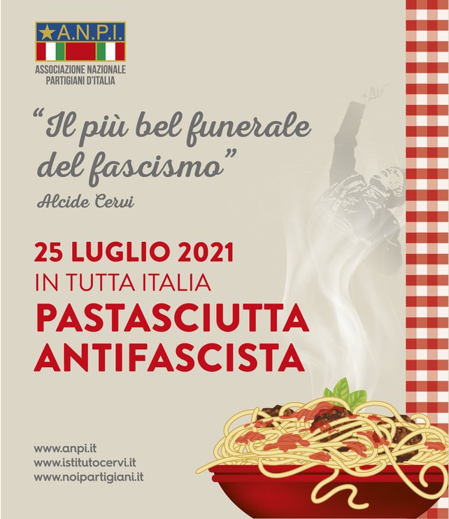 25 luglio, l’Anpi invita a una «Pastasciutta antifascista»