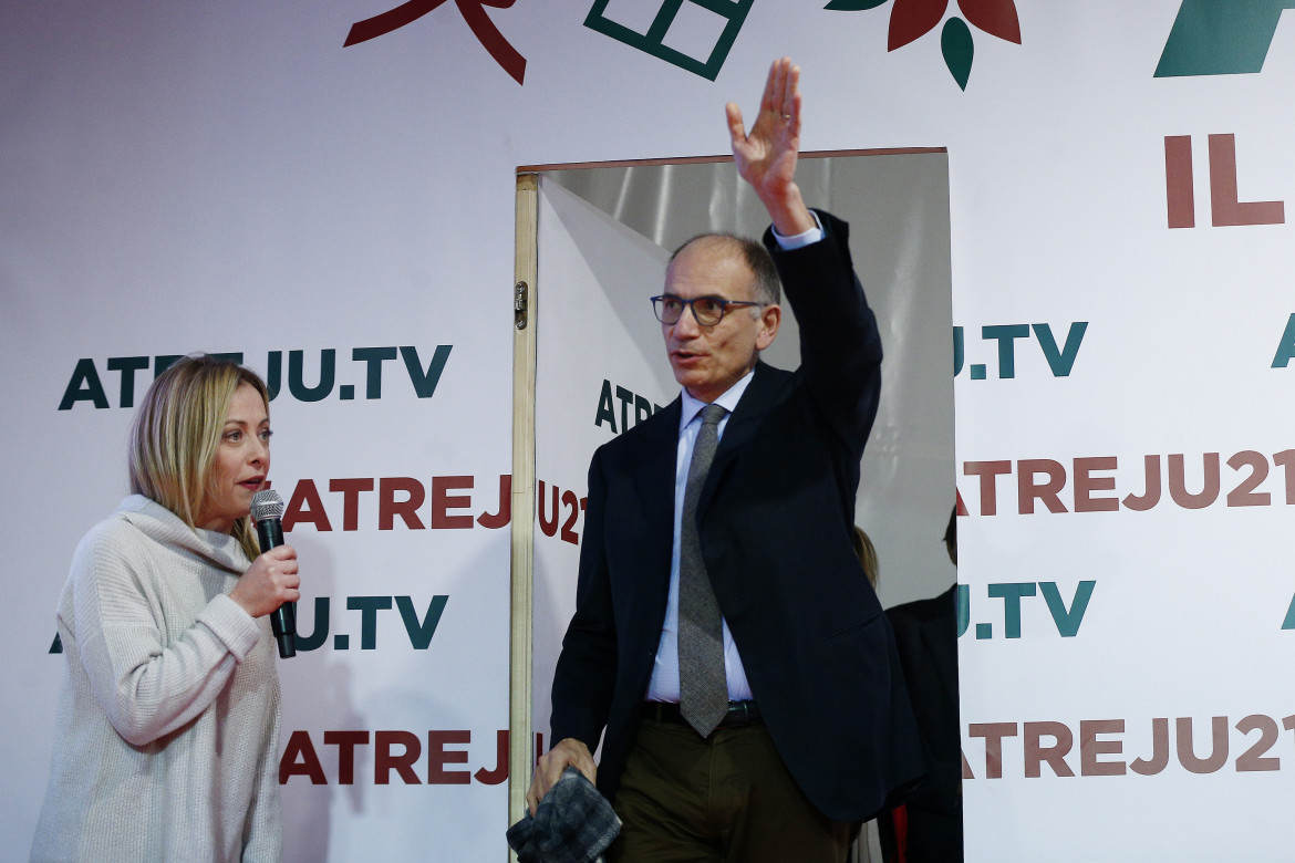 Letta e Meloni siglano il patto su maggioritario e bipolarismo