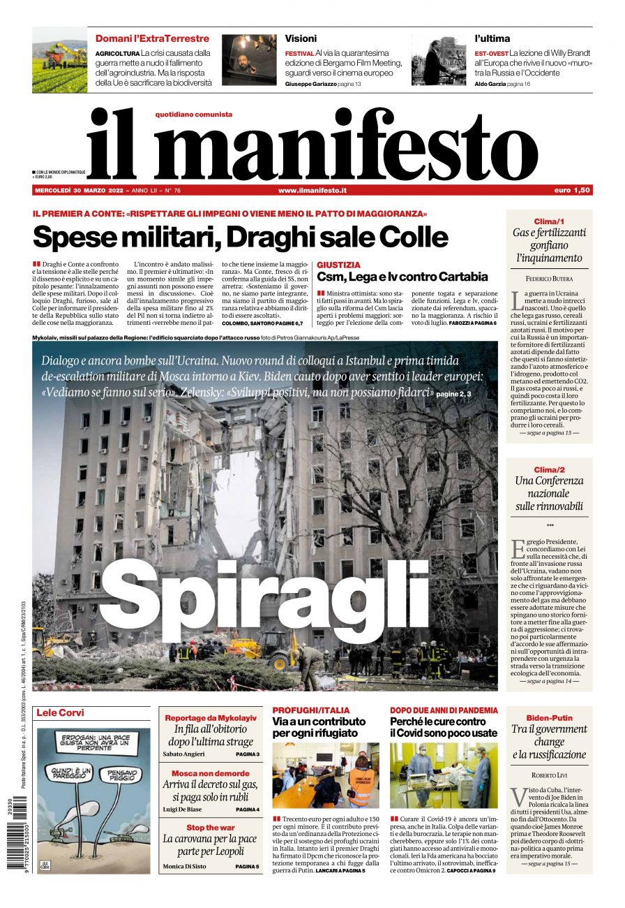 il manifesto del 30 marzo 2022