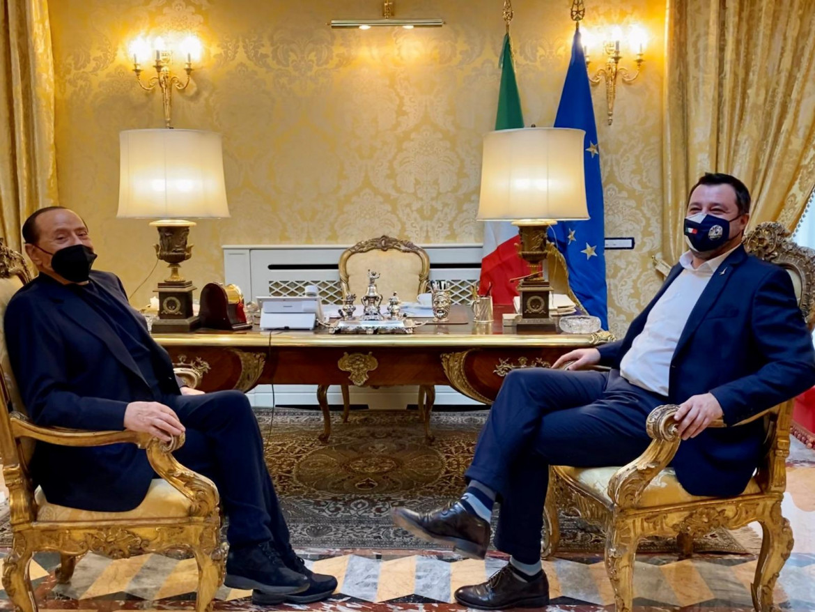 Silvio Berlusconi e Matteo Salvini foto LaPresse