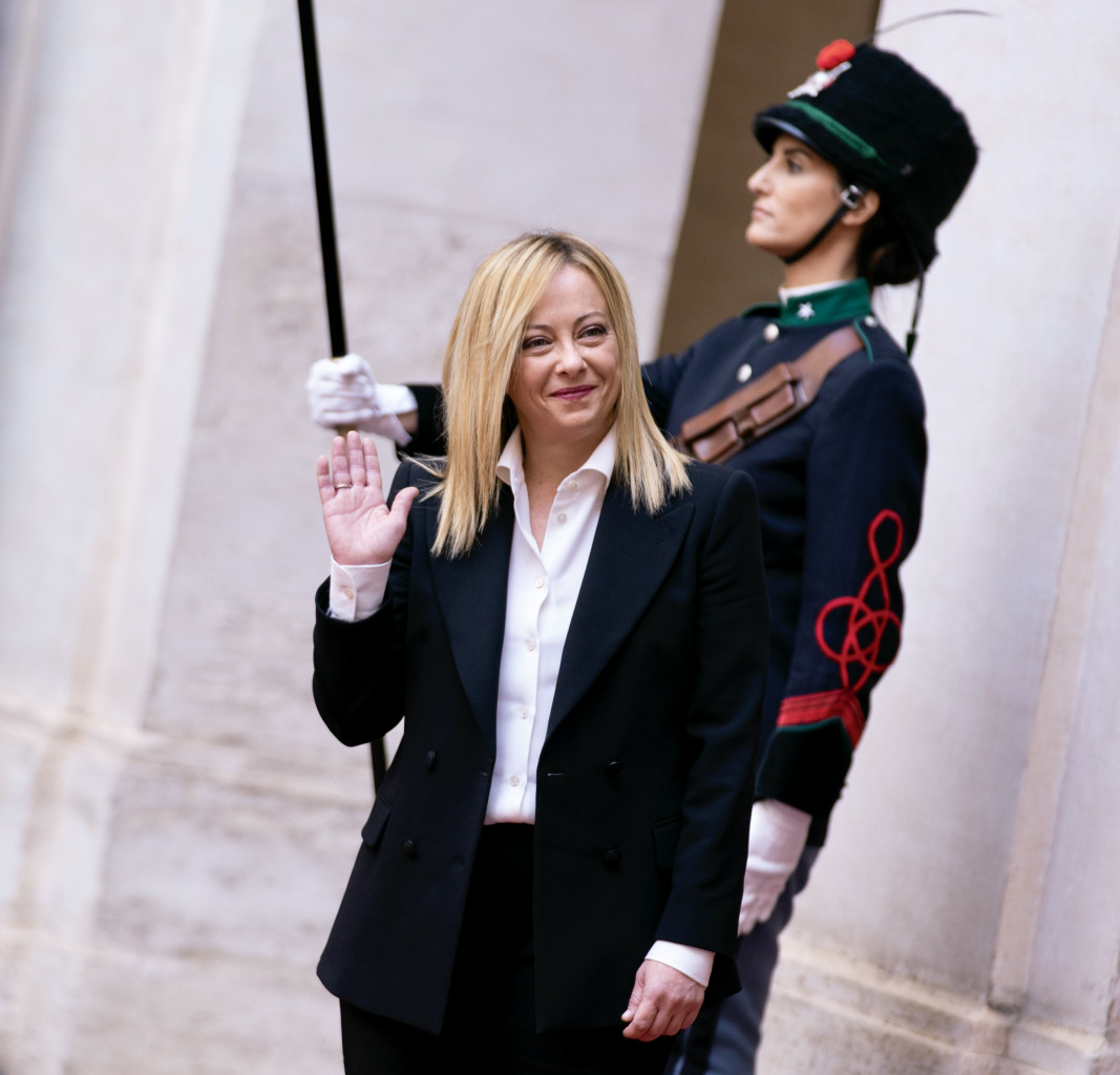 Giorgia Meloni al Quirinale, foto LaPresse