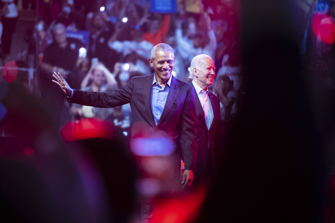 Comizio di Obama e Biden a Filadelfia, foto Ap