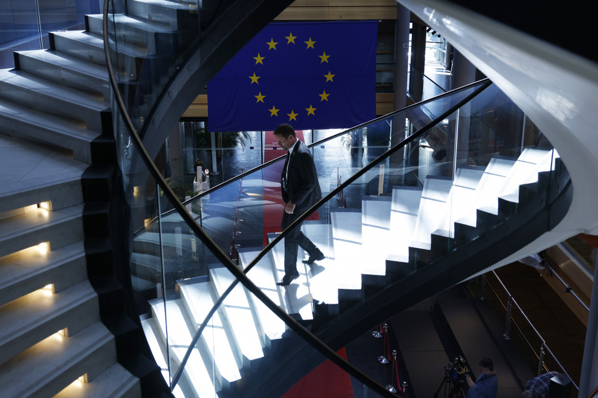 All’interno del Parlamento Europeo a Strasburgo foto Ap