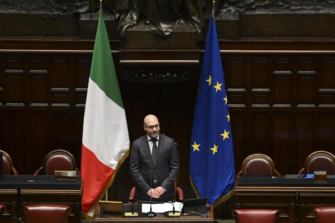 Il presidente della Camera Lorenzo Fontana foto Ansa