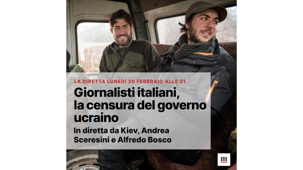 Giornalisti italiani, la censura del governo ucraino