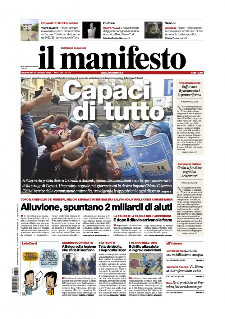 il manifesto del 24 maggio 2023