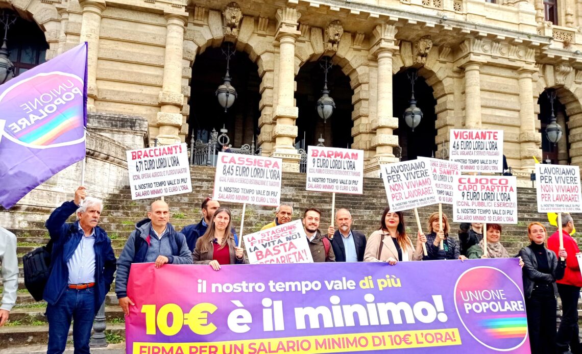 Salario minimo, legge d’iniziativa popolare di Unione Popolare