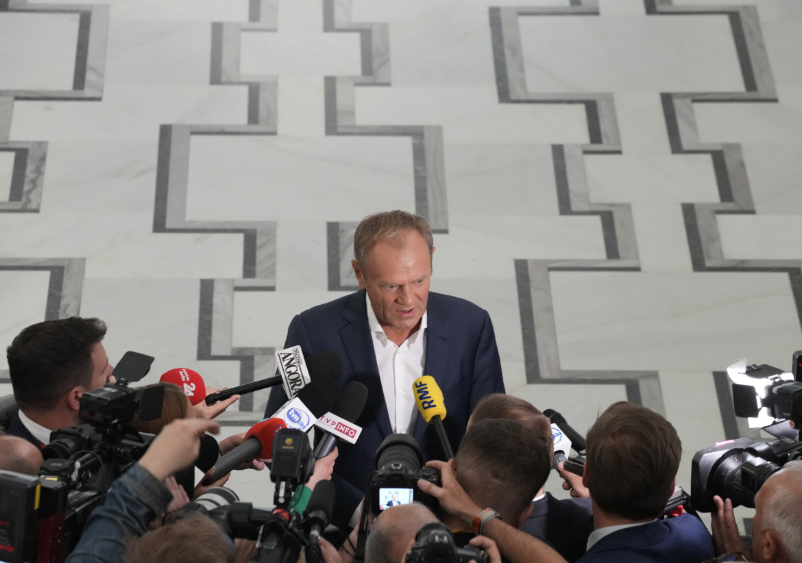 Il leader di Piattaforma civica (Po) Donald Tusk foto Ap