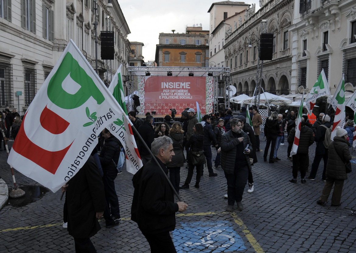 Una manifestazione del PD foto Ansa