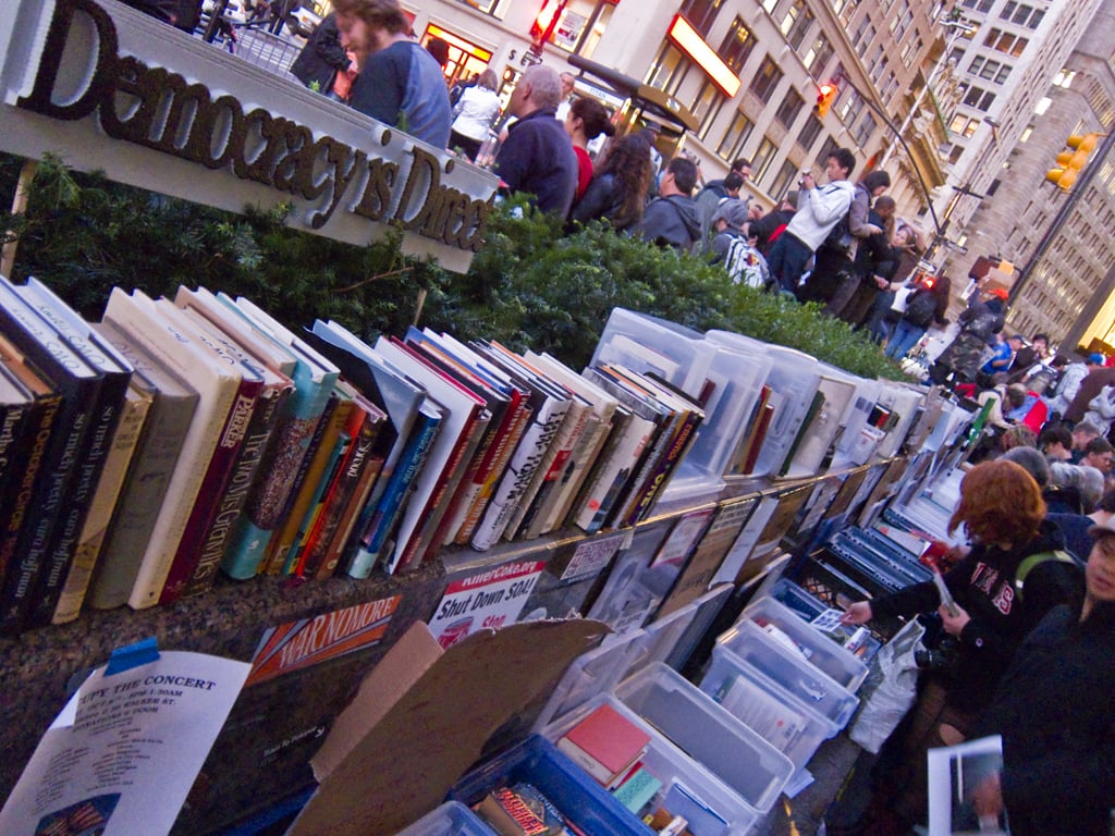 La People Library durante Occupy Wall Street a New York foto flickr