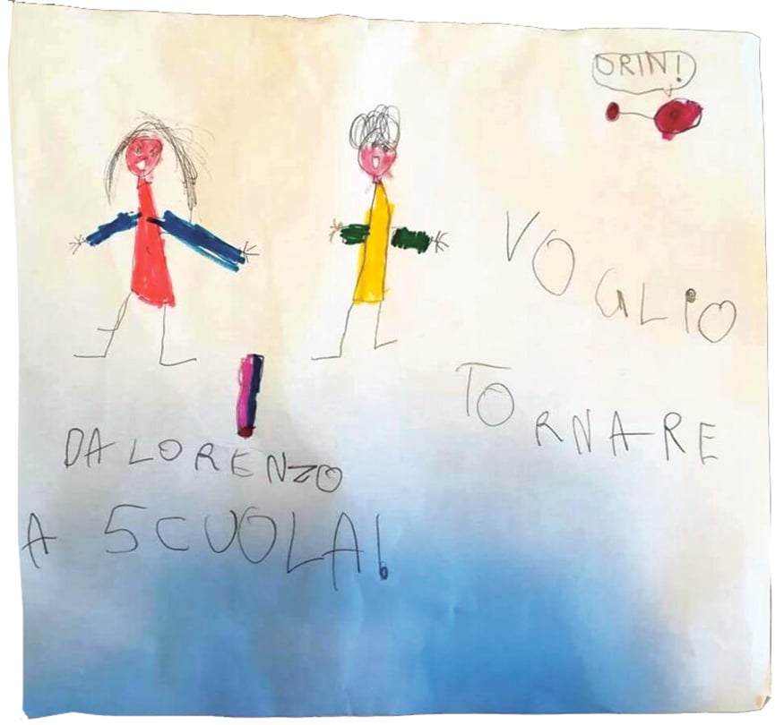 scuola, Disegno di Lorenzo