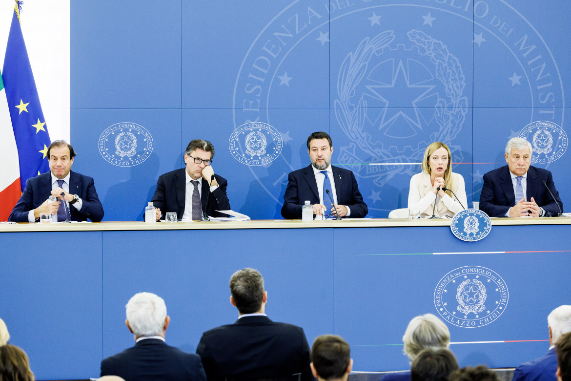 La conferenza stampa del governo foto LaPresse