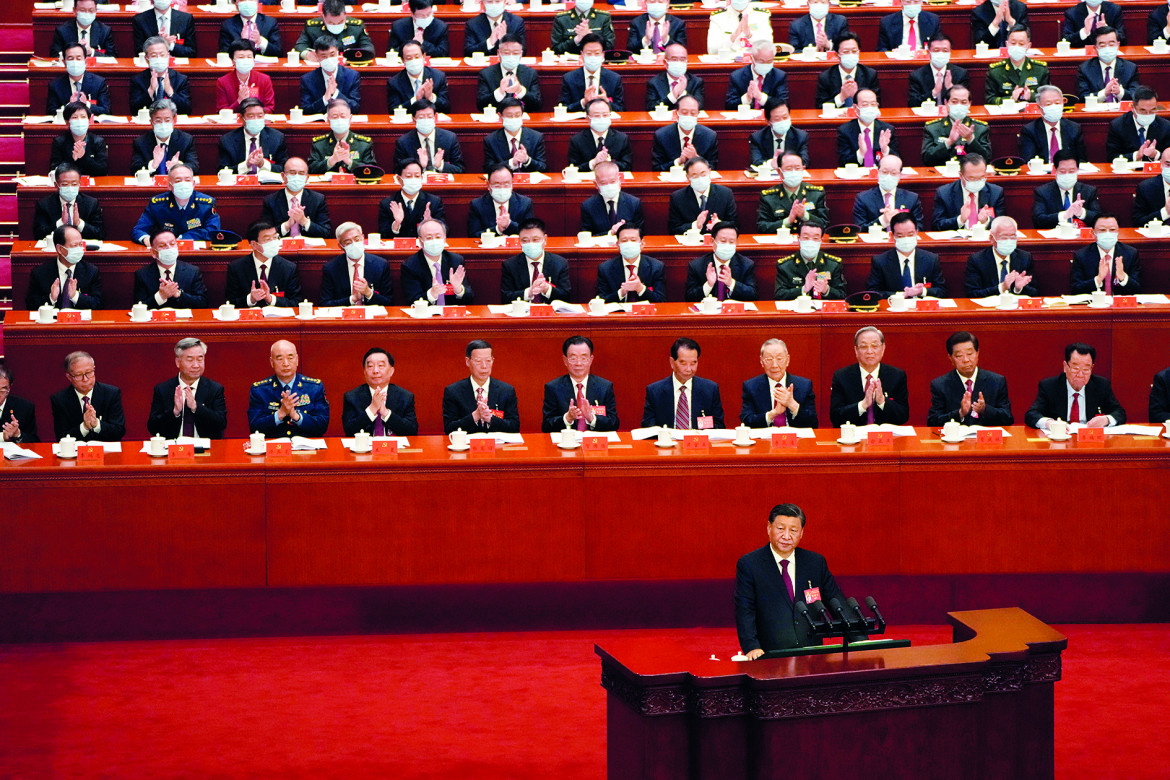 Pechino, Xi Jinping durante il congresso del partito comunista cinese dell’anno scorso foto Ap