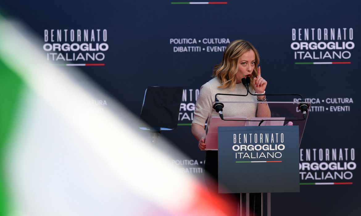 Giorgia Meloni ad Atreju da presidente del consiglio