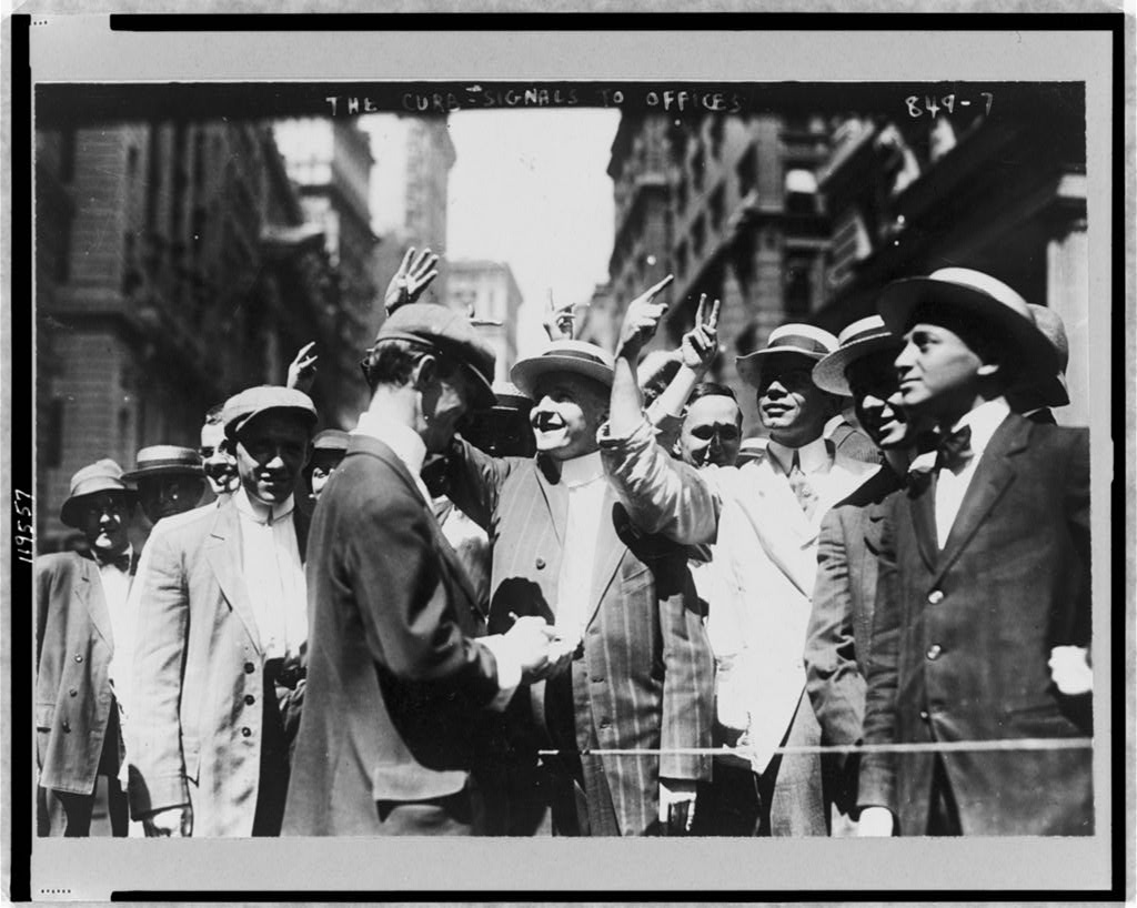 Negoziazione sul mercato della «New York Curb Association» foto Biblioteca del Congresso