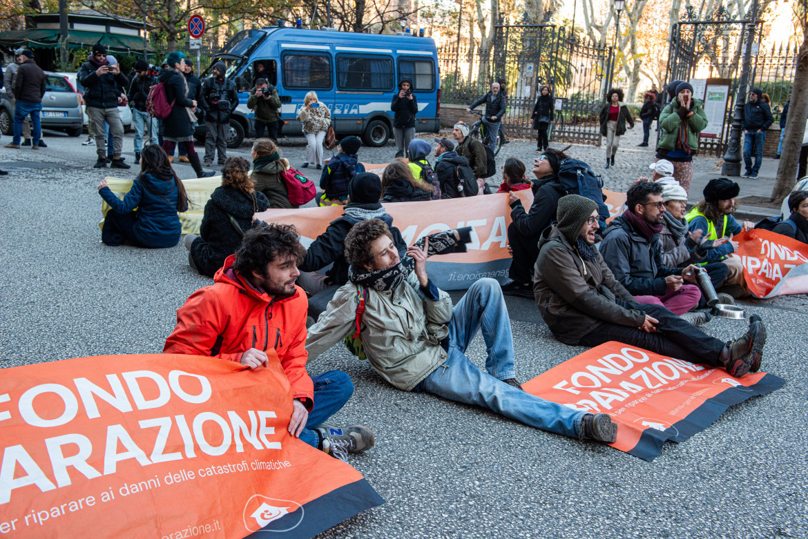 Una protesta di Ultima Generazione