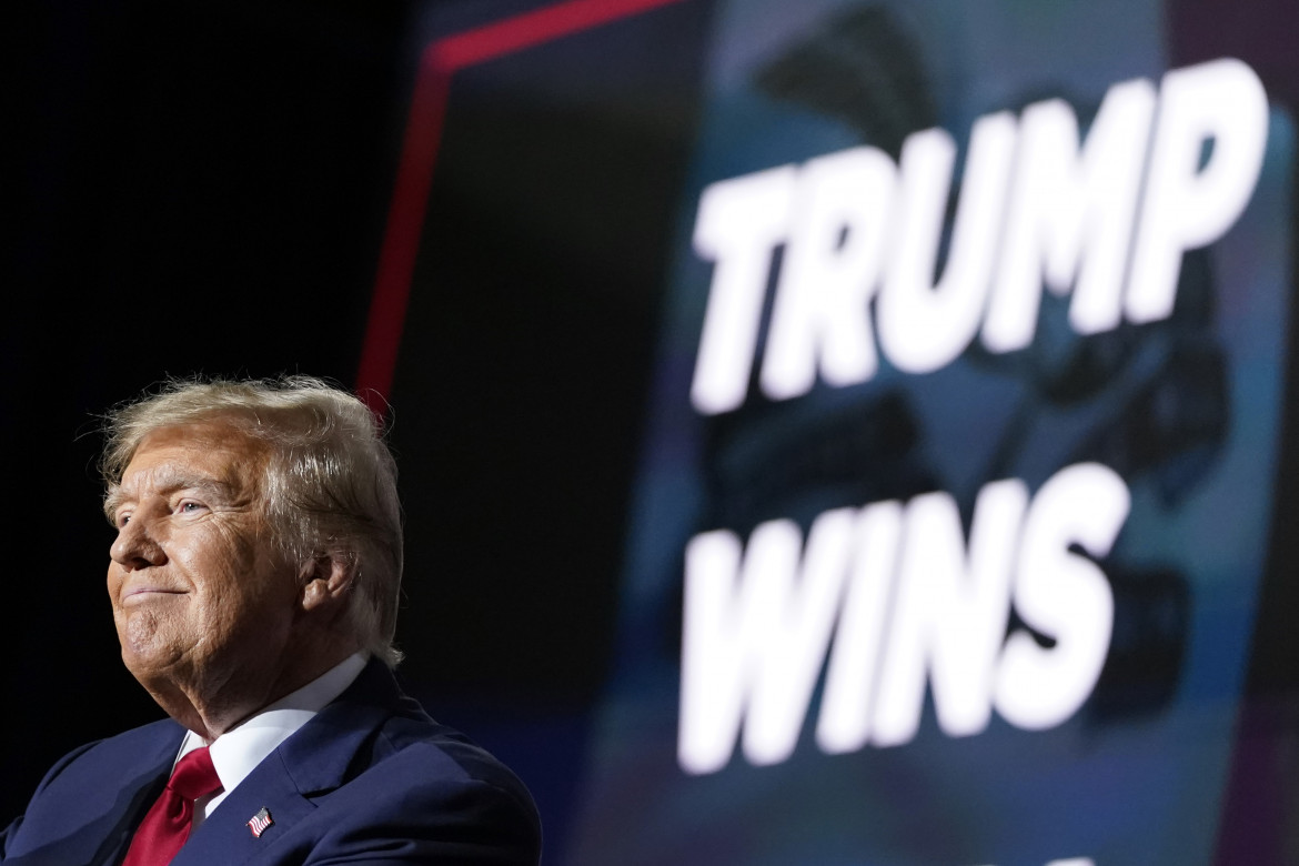 Donald Trump vince le primarie repubblicane in Iowa, foto Andrew Harnik /Ap