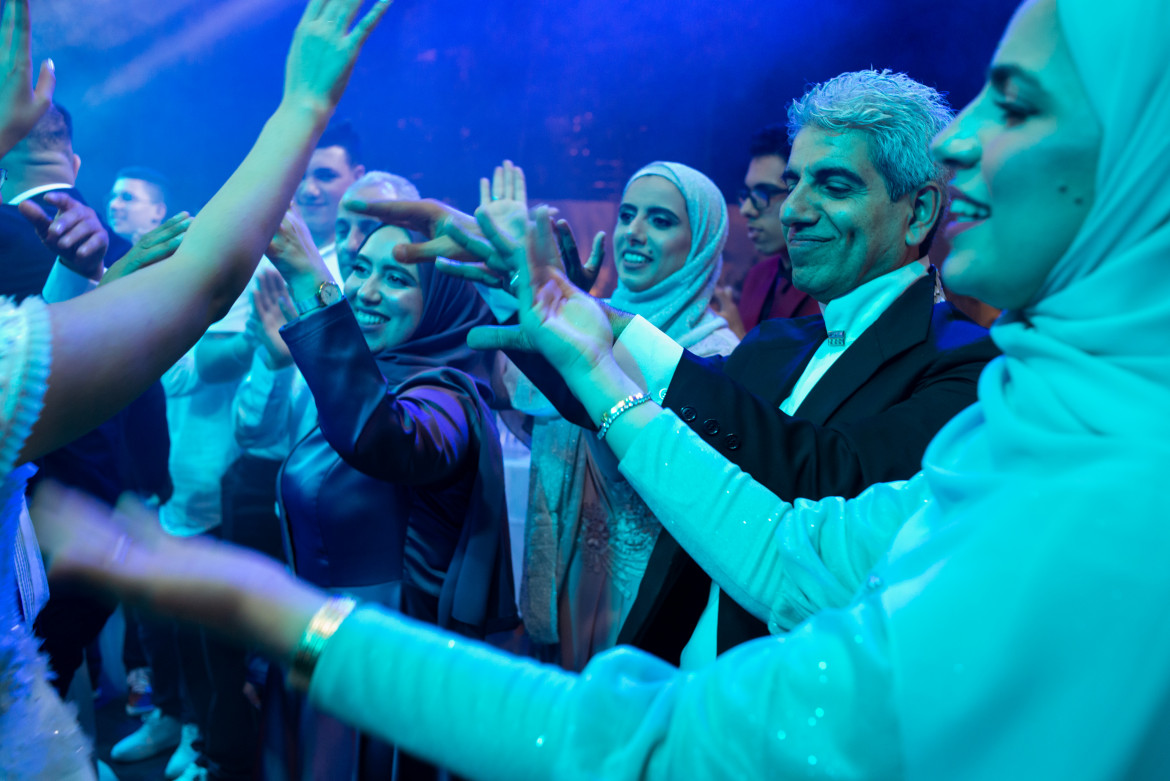 Jamal Taslaq al matrimonio della nipote a Nablus, foto di Andrea Sabbadini